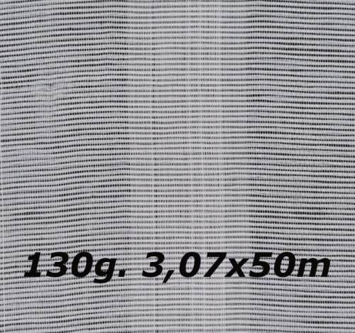 Biała siatka przeciwpyłowa 3,07 x 50 m HDPE 130 g/m² na rusztowania