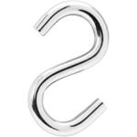 Galvanized steel S-hook – 37 mm length / 3.5 mm diameter