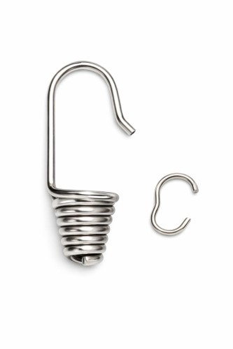 hak sprężynowy INOX z zaciskiem