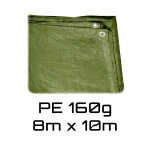 Plandeka polietylenowa 8x10 m 160 g/m² HDPE/LDPE z oczkami
