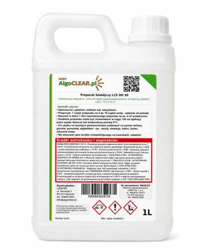 AlgoClear 1L preparat na glony mech i zielone naloty
