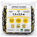 Siatka transportowa 1,5x2,5 m czarna z żółtą gumą 6 mm na przyczepkę